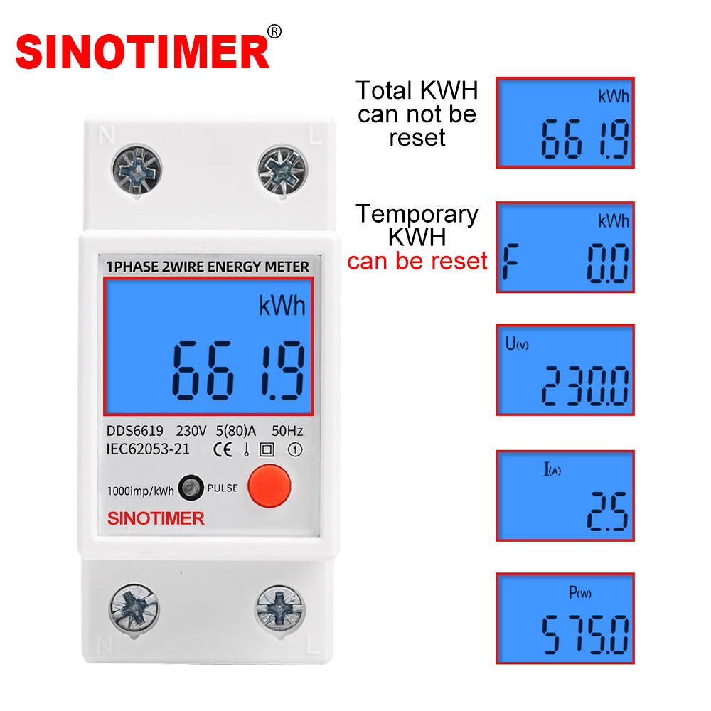 Renewable Energy Demonstration Kit - Backlight Single Phase 230V 5(80)A Digital
