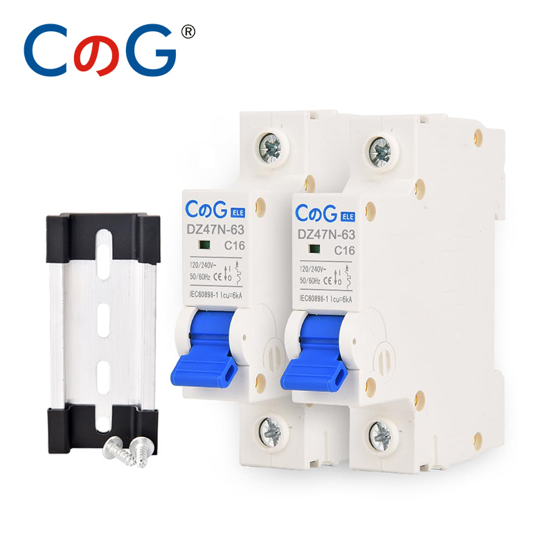 Din Rail Circuit Breaker - CG 2Pcs/Set AC Miniature Circuit Breaker