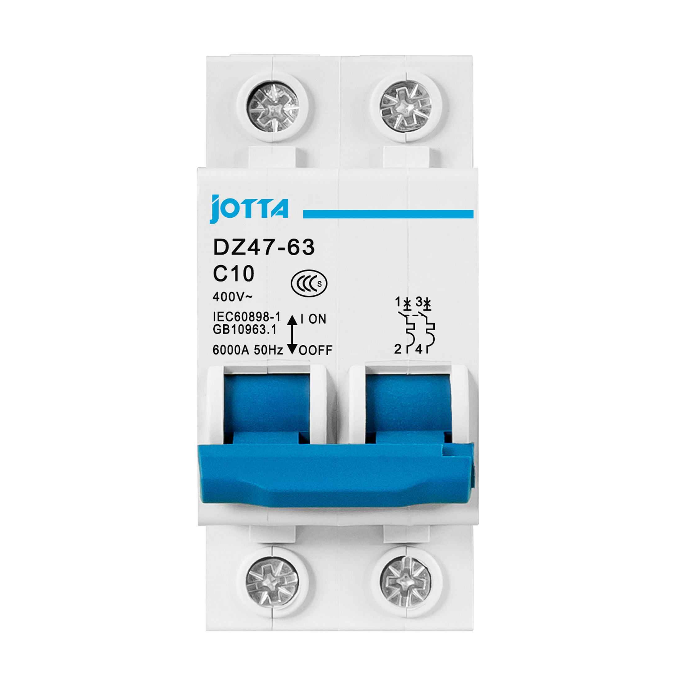 Din Rail Circuit Breaker - DZ47 2P 10A-63A AC 230V 400V