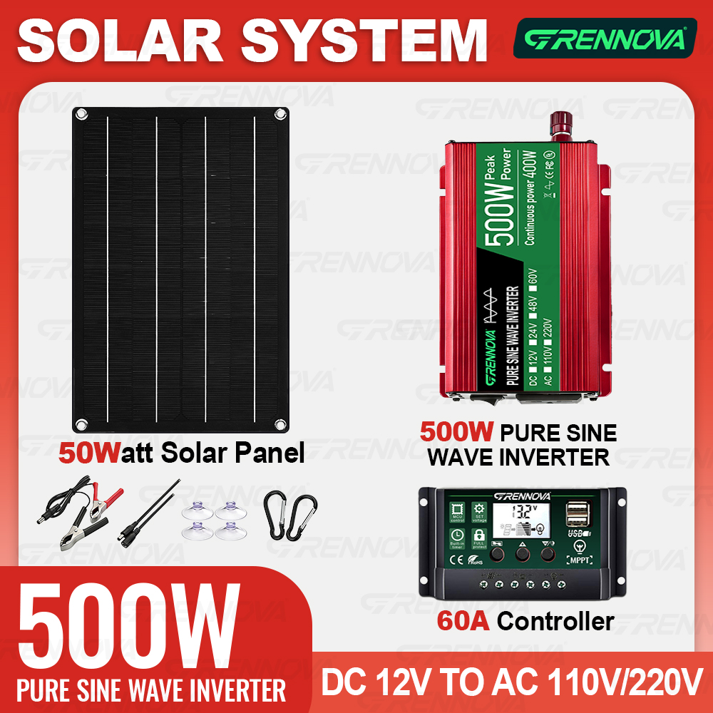 Rv Solar Kit 400W - 500W Peak Pure Sine Wave Solar