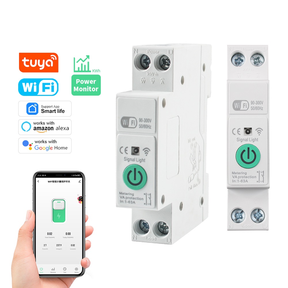 Din Rail Circuit Breaker - Tuya Smart WiFi Circuit Breaker Switch