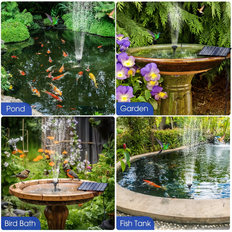 Solar Fountain with 6 Nozzles  - Solar Pool Pump Kit 리뷰 및 가격