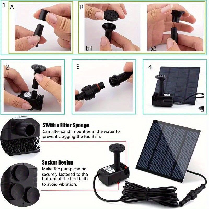 Solar Fountain with 6 Nozzles  - Solar Pool Pump Kit 리뷰 및 가격