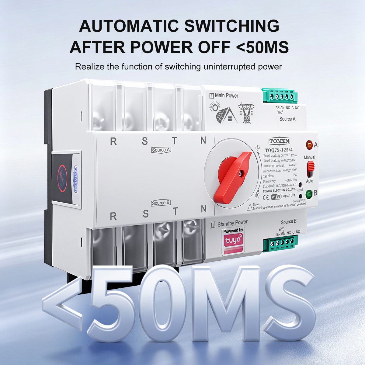 TOMZN TUYA SmartLife ATS 4P AC - Din Rail Circuit Breaker 리뷰 및 가격