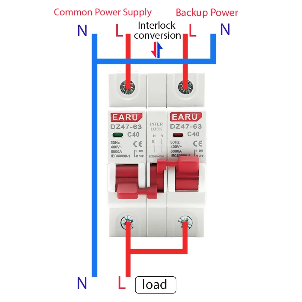 1P+1P 2P+2P MTS AC Dual Power  - Din Rail Circuit Breaker 리뷰 및 가격