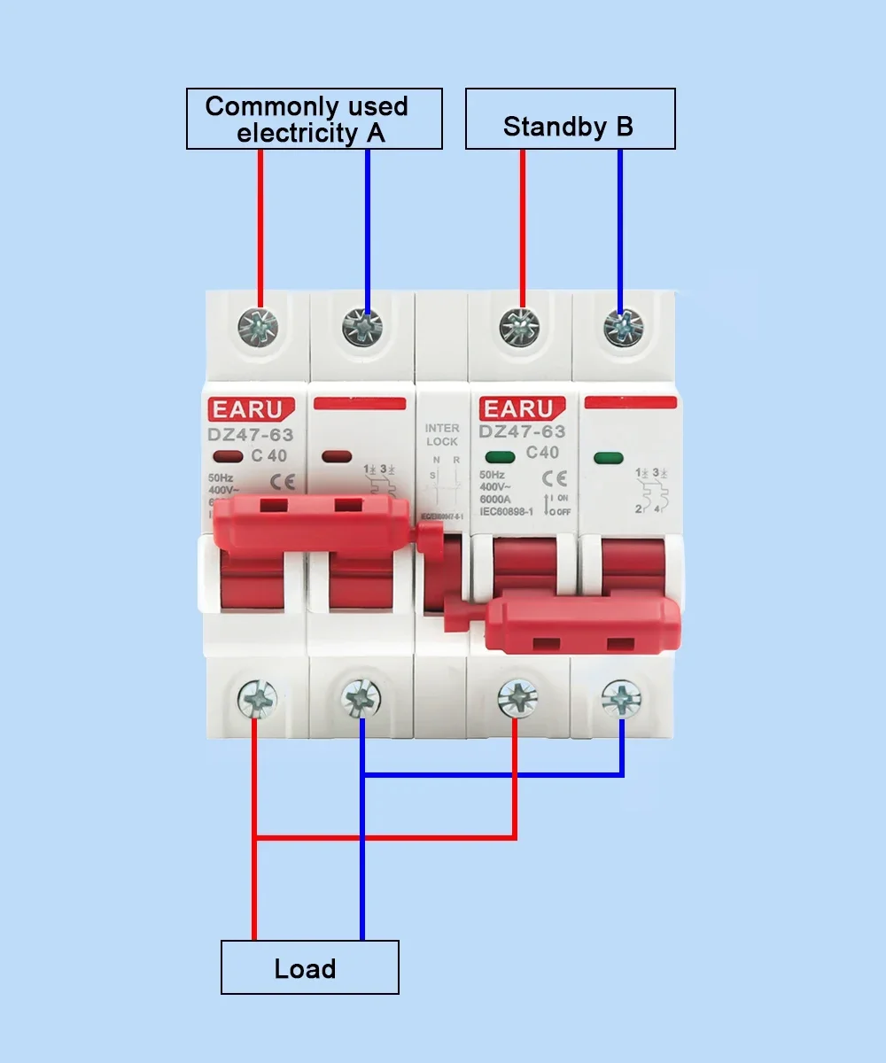 1P+1P 2P+2P MTS AC Dual Power  - Din Rail Circuit Breaker 리뷰 및 가격