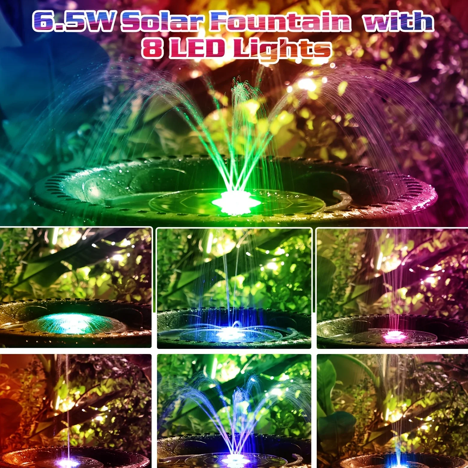 6.5W LED Solar Fountain Pump w - Solar Pool Pump Kit 리뷰 및 가격